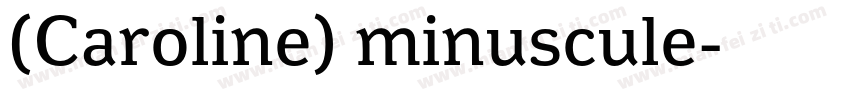 (Caroline) minuscule字体转换